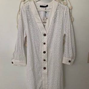 Zara - White Sheer Beach Cover